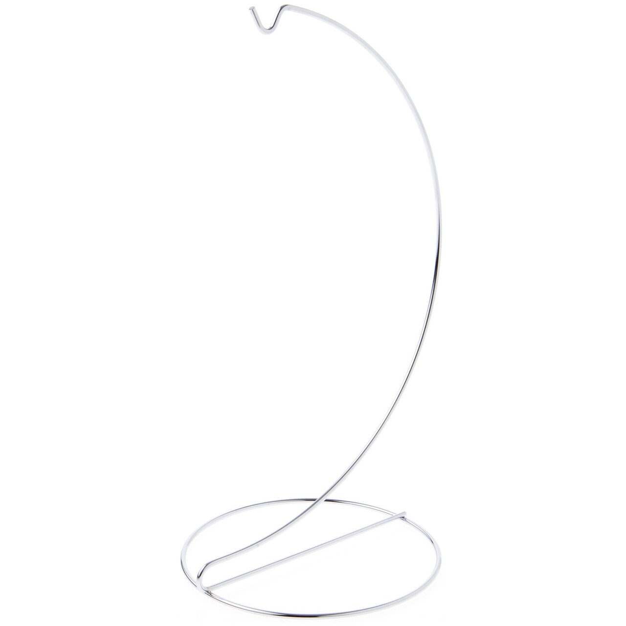 Plymor Simple Silver Ornament Stand, 11" H x 5.125" W x 5.125" D